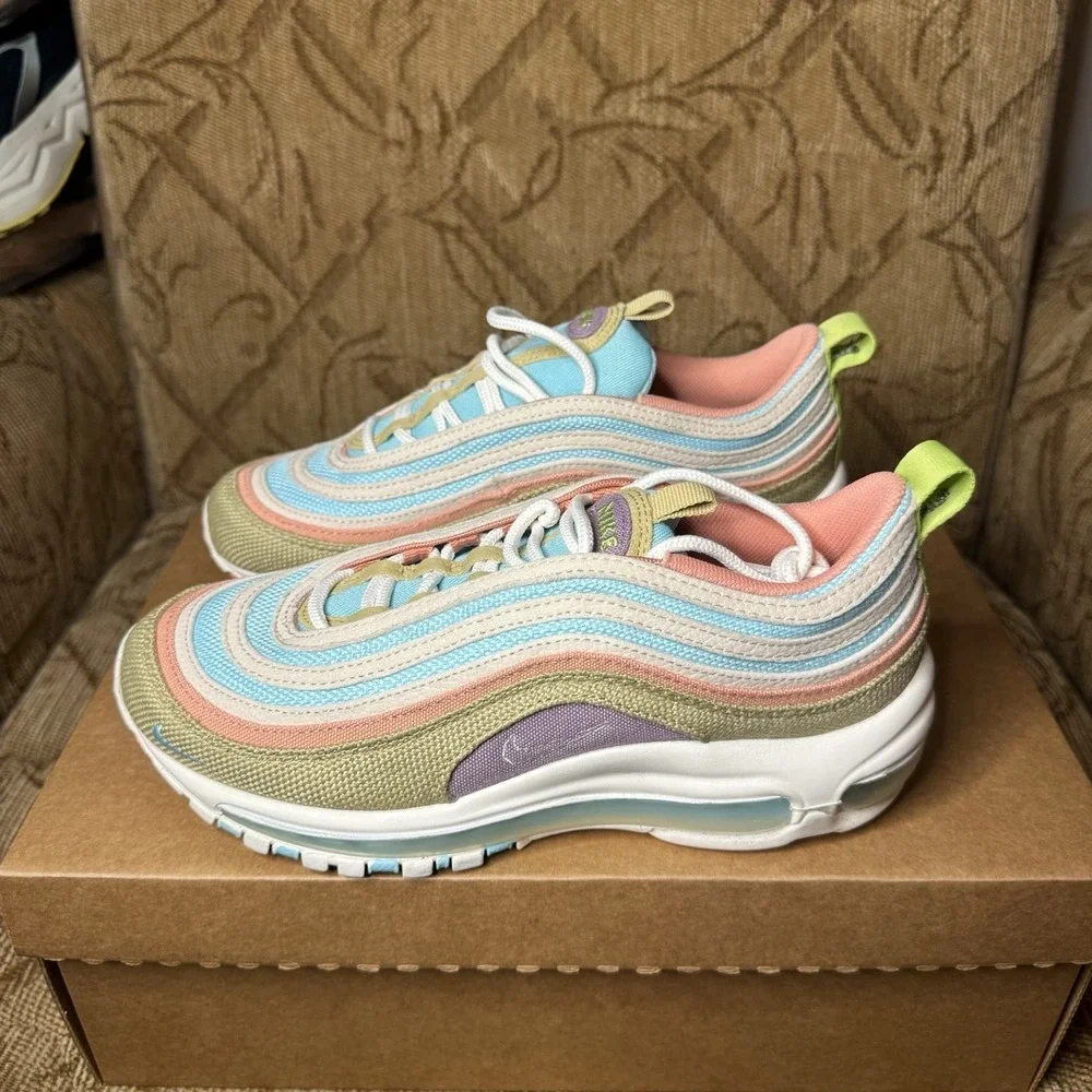 [DQ4126-400] Grade School Nike AIR MAX 97 SE GS 'SUN CLUB - COPA WHEAT GRASS' 6Y